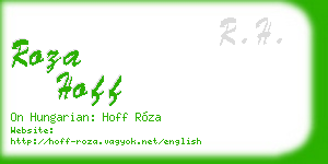 roza hoff business card